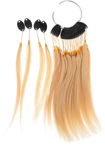 Mikinona Echthaar Haarfarbensträhnen Zum Üben 30 Stück Weich Mit Verstellbaren Haarringen Friseurzubehör Für Salon Und Heimgebrauch