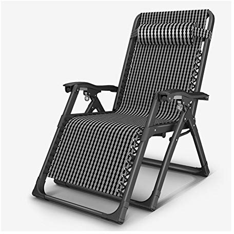 DRFGNF Schaukelliege, verstellbar, schwarzer Stuhl, Gartenmöbel für den Außenbereich, Klappbett für Strand, Pool, Terrasse, Camping, Füße aus Stahlquadraten, 200 kg max., c2009 (Größe: Schwarz)