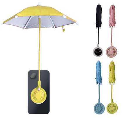 Yiokii 2025 New Magnetic Phone Umbrella for Sun Shade, Mini Magnetic Universal Cell Phone Umbrella Sun Shade for Pool Beach Outdoor Blackout, Anti Glare, Protects Screen from Sunlight