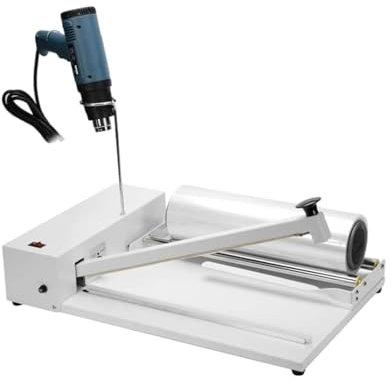 Shrink Wrap Machine, 450W Sealer with Heat Gun, Sealing Length 30cm, Ideal for Food and Book Packaging in Shops