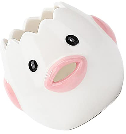 BEBEMOKO 1pezzi Separatore Di Uova in Ceramica Rosa Con Design Cartone Animato Utensile Da Cucina Per Dividere Albume e Tuorlo Strumento Utile Per Cucina Domestica