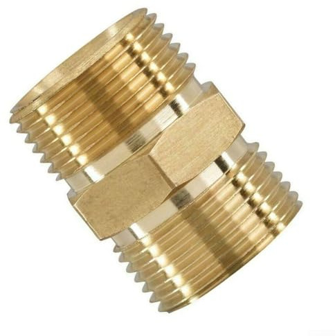 ReachMall Heavy Duty Brass Male Connector for Pressure Washer and Garden Hose, Quick Connect Fitting (M22/14mm)