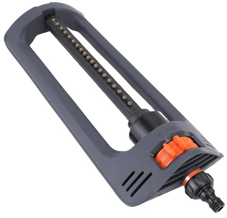 Tnfeeon Aspersor de Césped, con Base Ponderada 19 Agujeros Jardín Agua Rociador Oscilante Cubre hasta 4000 Pies Cuadrados para Patio