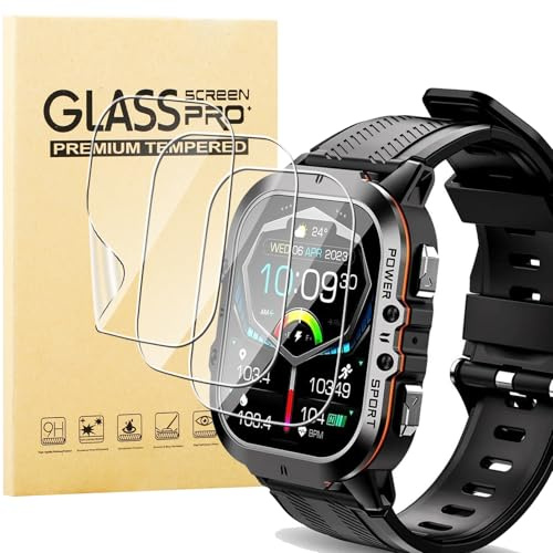 KUSINHOKA 3 Pezzi Pellicola Protettiva per Oukitel BT20 1.96 Pollici, HD Trasparente Anti-Graffio Protezione Schermo, Senza Bolle, Soft TPU Pellicola Protettivo per Orologio Oukitel BT20