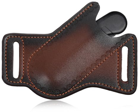 Durable Leather Knife Sheath, Multitool Horizontal Knife Sheath for Belt, Waterproof Folding Knives Holder for Folding Knives Tools