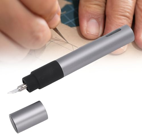 Gugxiom Coltello Taglio Ad Ultrasuoni Portatile, Utensile Taglio Artigianale 40 KHz con 50 Lame di Ricambio, per Tagliare Modelli Stampati in 3D, PVC, Pelle, Legno, Plastica, Resina,