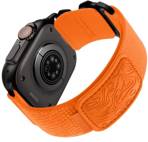 Bandletic Nylon Strap Compatible with Apple Watch Ultra 3 2 49mm Straps | Soft Band for iWatch Series 11/10/SE3/SE2/9/8/7/6/5/4, 49mm 46mm 45mm 44mm 42mm(3/2/1) Sport Straps for Women Men, Qrange