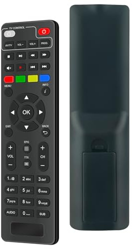 VINABTY Telecomando di Ricambio applicabile per TELE System TS6822 PRO DVB-T2 HEVC Digital Terrestrial Decoder and Video Recorder Twin Tuner DVB-T2 HD HDR (HDR10 / HLG)