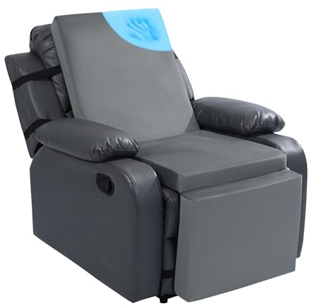 ROYALAY Extra Large Recliner Cushions for Elderly, Memory Foam Recliner Chair Cushion with Back Relief, Supportive Cushion for Recliner Chair with Washable Cover for Elderly, Grey