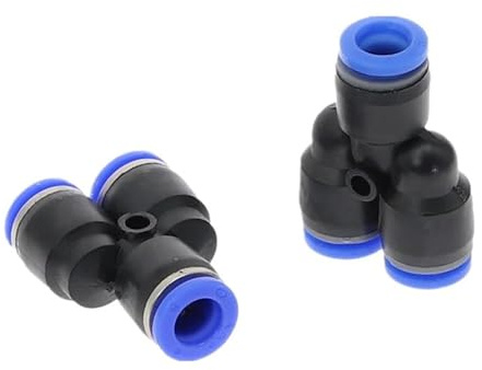 Raccord rapide for tuyau pneumatique en Y, 3 voies, diamètre extérieur 4 à 16 mm, 1 pièce, PY PW(PW-12-10mm)
