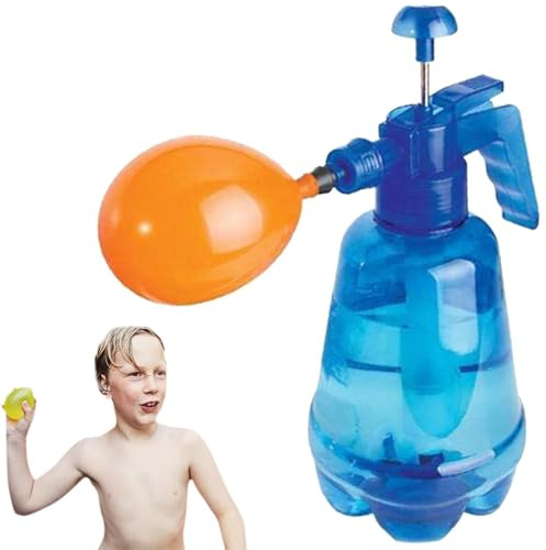 Generisk vattenbombpump med 500 ballonger luft- och vattenhandpump | bärbar ballongpump för barn, utomhus sommarkul och grillpartyspel, snabbpåfyllningsset för vattenballonger