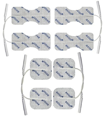 axion® 8 Elektroden-Pads für Hand & Finger. Zertifiziertes Medizinprodukt | 2mm Steckanschluss. Wiederverwendbare Klebeelektroden für TENS-Geräte. Top Haft - & Leitfähigkeit. Wiederverwendbar.