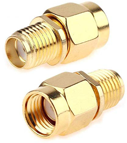 TengKo SMA till RP-SMA Koaxialadapter - Hona till Hane Jack och Hane till Hona Förlängningskabel för WiFi-Antennradiosignal (2-Pack)
