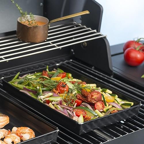 Durandal Plat de cuisson barbecue et four petit modèle - Noir
