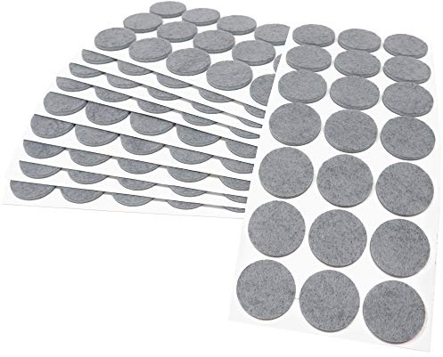 Adsamm® / 210 x Selbstklebende Filzgleiter/Grau/ø 30 mm/Rund/Möbelgleiter aus Filz mit 3.5 mm Stärke/Möbel- und Bodengleiter