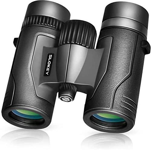 Prismáticos 8x32 Slokey – Súper Ligeros, Pequeños y Compactos con Óptica Superior para Imágenes Súper Nítidas y Brillantes en HD, para Observar Aves, Excursiones, Turismo, Eventos Deportivos…