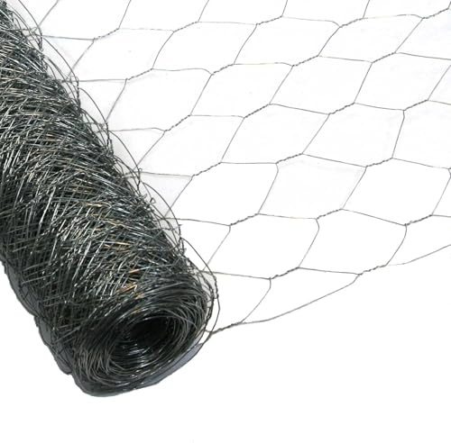 Garmix Sechseckgeflecht Verzinkt 50mm 1,0mm Kaninchendraht Hasendraht Drahtgeflecht (200cm x 25m)