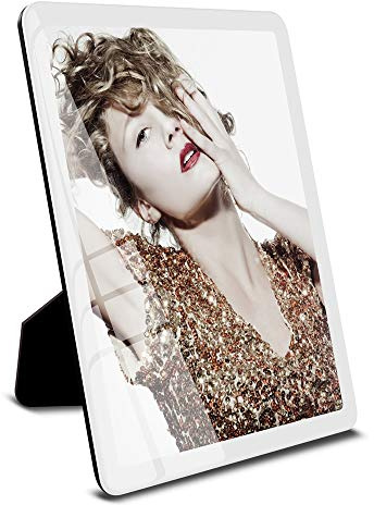 ASEEWO 6×8 Picture Frame White, Vertical & Horizontal Wall & Tabletop | 6×8 White Photo Frame with Tempered Glass & Rounded Corners, Hanging for Friends & Family, Living Room Bedroom Hallway Office