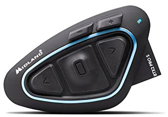 Midland - Interfono Moto Bluetooth BTX2 Pro S Singolo, Auricolari Casco Impermeabili IPX6, Doppio Processore BT, 800 m, 4 Coppie, Batteria 23H, Cancellazione Rumore, Audio Hi-Fi, Universal Intercom