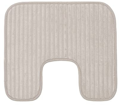 Gözze - Tapis de Toilette antidérapant souple en forme de U, 100% Polyester, 50 x 45 cm - Taupe