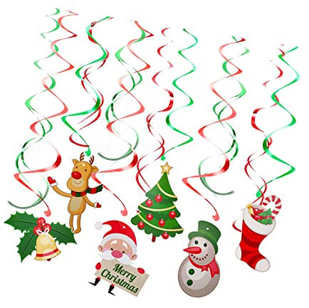 Weihnachten Deko HäNgende Folie Strudel Dekorationen Feiertag Schneemann Elch Dekoration Frohe Weihnachten Urlaub Party