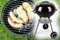 XXL Kugelgrill Grill mit Grillgutablage und Deckel Holzkohlegrill, tragbar, Doppelräder, Schwarz Ø 44 x 70cm, 3-Bein