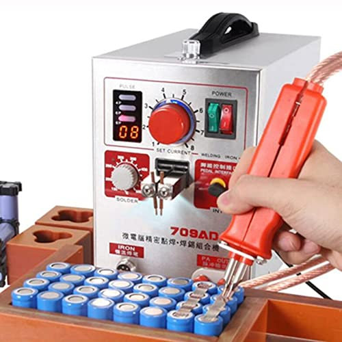 Saldatrice A Punti Per Batteria Al Litio,Saldatrice A Batteria Per Saldatura Elettrica Saldatrice di Testa A Penna Per Saldatura Rapida Foglio di Piombo Per Vari Accumulatori E Batterie A Bottone