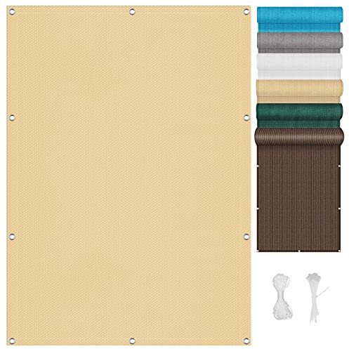 Voile Ombrage Respirant Rectangulaire 3 x 7 m Perméable Rafraîchissan Pergola Serres Pare-Soleil avec 4 Morceaux de Corde pour La Couverture VéGéTale Serre Pergola, Jaune