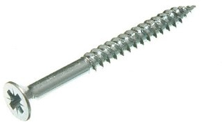 100 X 8x1 3/4 Inch Twin Thread Wood Screws - BZP Zinc-Plated Steel