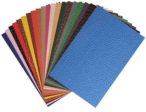 Leder Reparatur Kit - 20 Selbstklebende Lederflicken, für Sofas, Autositze, Taschen - 20 x 30cm