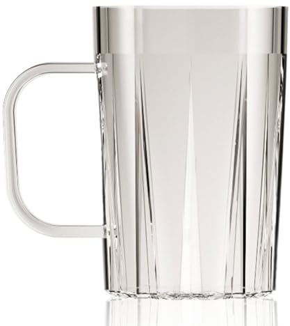 Tazze da Caffè in Plastica Infrangibili con Manici, Bicchieri di Plastica Riutilizzabili, Bicchieri da Bagno, Portaspazzolini Riutilizzabili, Bicchieri di Plastica Per La Casa, Tazze Per L'acqua Lavab