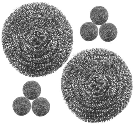 Ciieeo 8pcs Stainless Steel Wire Cleaning Balls Dish Scrubber Pan Cleaner Wok Scrubber for Home Cleaning