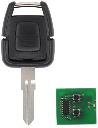 Schlüssel Fernbedienung Funkschlüssel 2 Tasten Autoschlüssel Sendeeinheit ID40 433Mhz mit elektronischem Karte Schlüsselgehäuse Fräsen Schlüssel Gehäuse für Astra G Zafira A Vectra Omega B Frontera