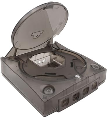 Hzxkqmil Guscio di ricambio per console videogiochi SEGA Dreamcast DC retrò, custodia in plastica traslucida, accessori per Dreamcast DC, nero trasparente