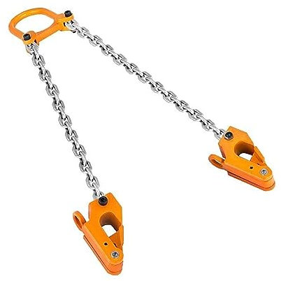 Anschlagketten Kettenschlinge, 2000 Pfund Kettentrommelklemmenheber, Fasshebevorrichtung, Schlinge mit G80-Hebekette aus legiertem Stahl for Heben von Fässern für Motorhebebühne