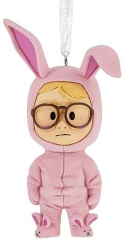 Hallmark A Christmas Story Ralphie in Bunny Suit Stylized Christmas Ornament, Christmas Movie Gifts