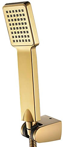 Pommeau de douche Ensemble de pommeau de douche à main Pommeau de douche à main en ABS Pommeau de douche à effet pluie Pommeau de douche à main carré, tuyau de douche, support de douche, Titani