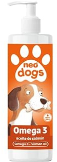 Neo Dogs - Complément nutritionnel Liquide Omega 3 pour Chiens - à l'huile de Saumon Pure - Renforce Les défenses, apporte vitalité, améliore la mobilité et la Brillance du Pelage - 300 ML