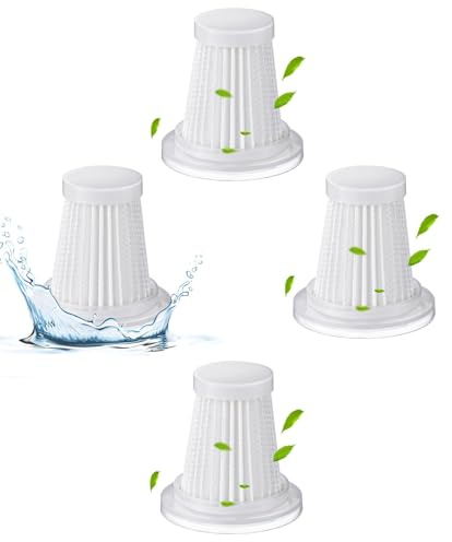 Lambluefly HEPA Filter Staubsauger, 4 Stück Staubsauger HEPA Filter, Waschbarer und Wiederverwendbarer Akku StaubsauGer Filter, Handstaubsauger Filter für Kabellose Handstaubsauger fürs Auto