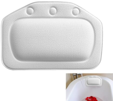 Bath Pillows for Head With 3 Strong Suction Cups,Bath Pillow Waterproof Soft Comfortable,Bath Pillow Waterproof Cushion For Bath Cushion,For Head And Neck All Bathtubs