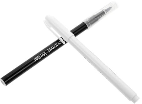 Healifty Edible Cake Decorating Pens Baking Markers 2pcs Food-Grade Food Coloring Pen Set White Black Single Tip for Cake Writing and Cookie Decoration