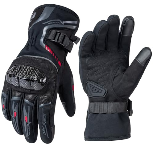 MOTOCENTRIC Guanti motociclistici per inverno, impermeabili e antivento per uomini e donne guanti in moto, touch screen guanti termici per sci, ciclismo, corsa, sport all'aperto