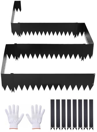 VEVOR Bordatura per Aiuola Rialzata da Giardino 101,6 x 25,4 cm Confezione da 6 pezzi, Set Recinzione per Aiuola Orto Prato Fiori Piante Paesaggistica Sentieri in Acciaio Zincato, Colore Nero