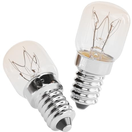 greate E14 Backofenlampe 25W 300 Grad hitzebeständig 175 Lumen 2700K | 2er Pack Backofen Glühbirne für Salzkristalllampe, Sauna, Lavalampe und vieles mehr - Ofenlampe warmweiß