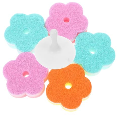 TOPBATHY Haushaltsschwämme 5 Stück Blumenförmige Reinigungsschwämme aus Schwamm Effiziente Reinigung für Möbel und Bad Geeignet Zufällige Farbe