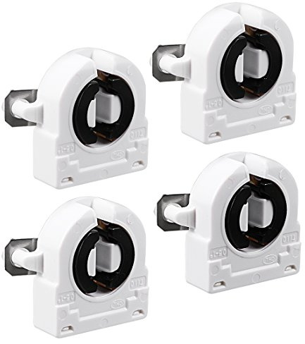 sourcing map 4 STK Leuchtstofflampe Halter 2A T8 Socket G13 Sockel Light Socket Weiß