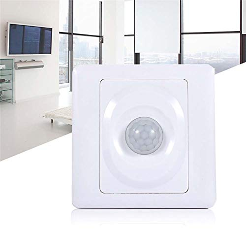 Interruptor PIR, sensor de movimiento, interruptor automático de luz con inducción infrarroja para detector de movimiento PIR 86 x 86 x 25 mm / 3,4 x 3,4 x 1 pulgadas