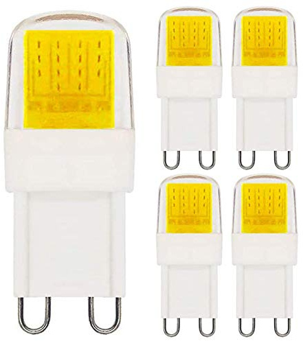 ZHENMING G9 LED 2W 6000K Kaltweiß Dimmbar Ersatz 10W-20W Halogen | Kurzer Typ 230V 200LM Leuchtmittel Birne 5 Stück