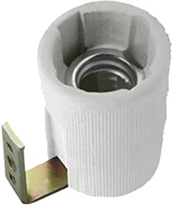oniroview Keramik-Lampenfassung 230 V E14 mit Befestigungsbügel Hochtemperaturbeständigkeit