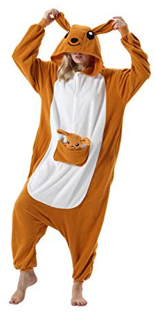 DarkCom Unisexe Adulte Cosplay Kangourou Animal Onesie Une pièce Pyjama S